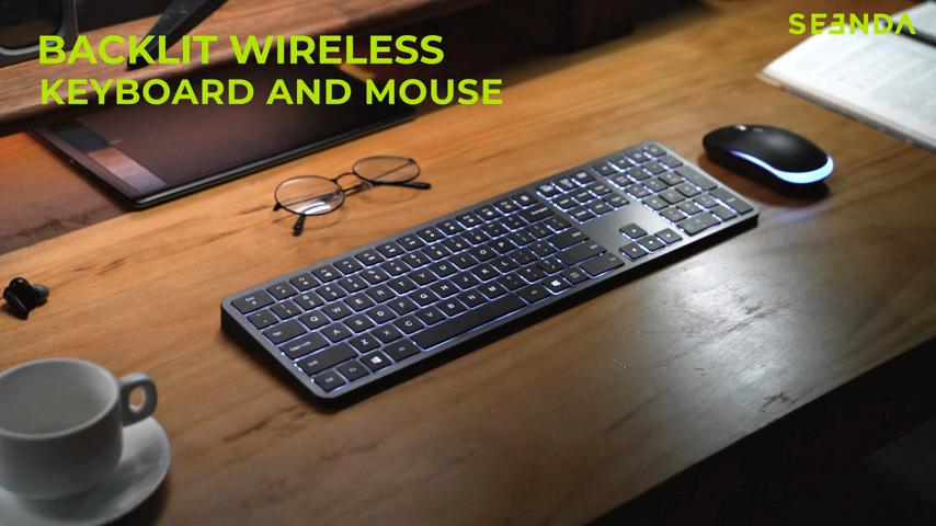 Россия, 2,4G, беспроводная клавиатура и мышь, комбинированная светящаяся полноразмерная перезаряжаемая клавиатура и мышь, набор для компьютера, ноутбука