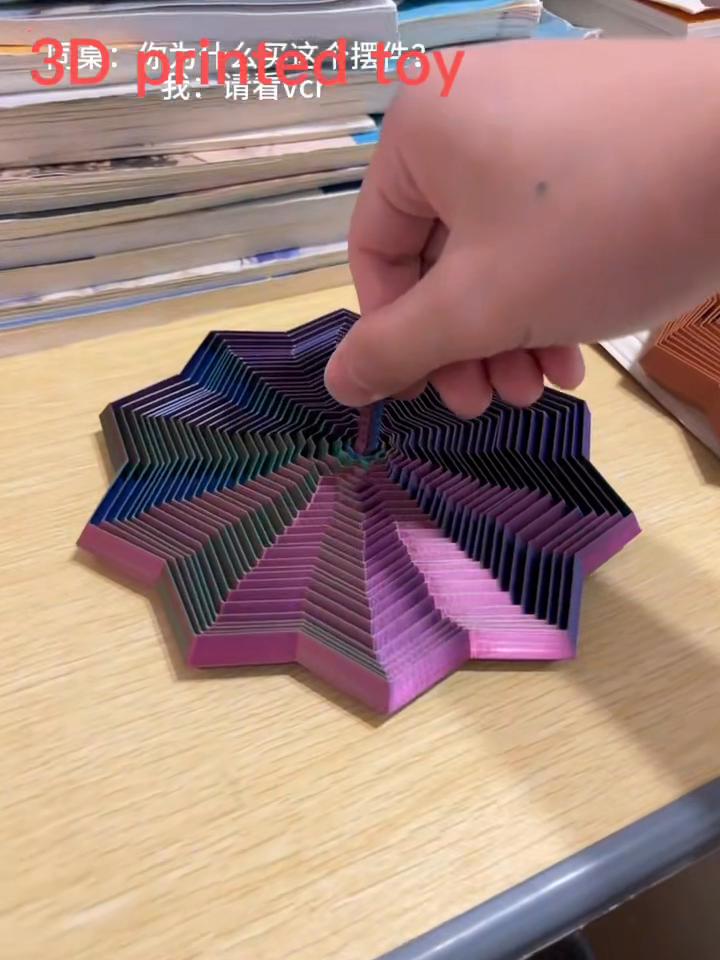 3D-печатная морковная башня, игрушка-антистресс для детской головоломки с ручкой, спиральная, настольная, в форме звезды, расширяемая, сенсорная игрушка