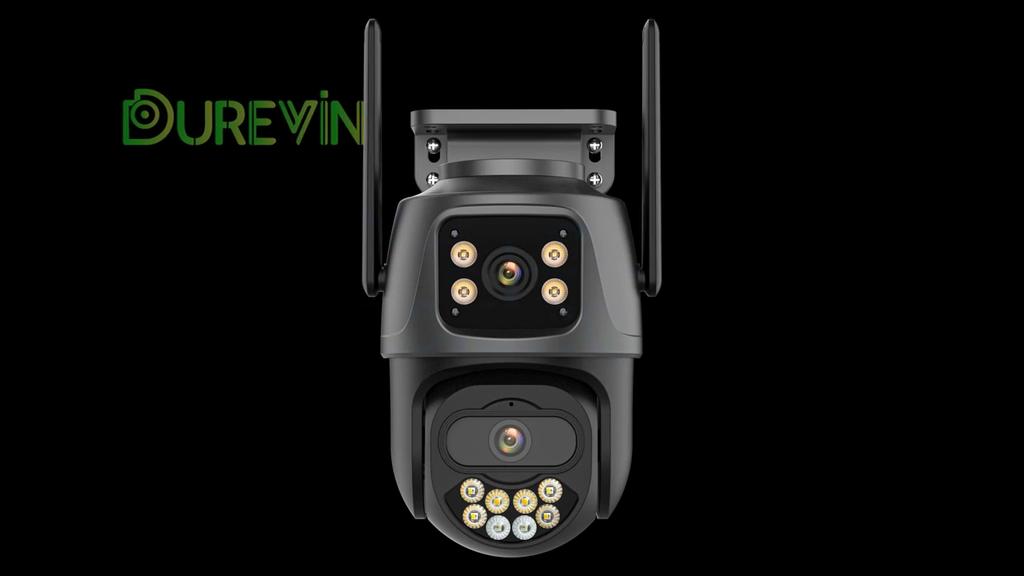 External 4K 8MP Waterproof WiFi Camera HD Dual Lens Auto Tracking Cam Outdoor Wireless Security PTZ Camera Security Cam System