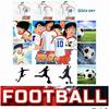 Футболка Captain Tsubasa Atom Hutton Football, футболка с изображением японского косплея, мультяшная анимация, дышащая, быстросохнущая, винтажная, с коротким рукавом, униформа