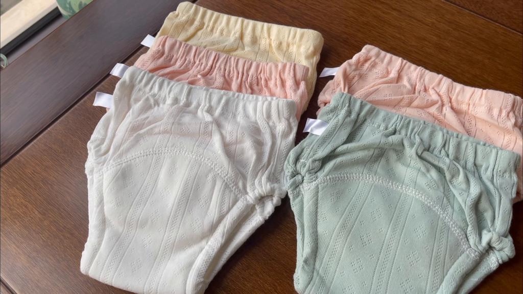 3PC Baby Cotton Mesh Learning Pants Children Ribbing Training Pants Baby Mesh Pants