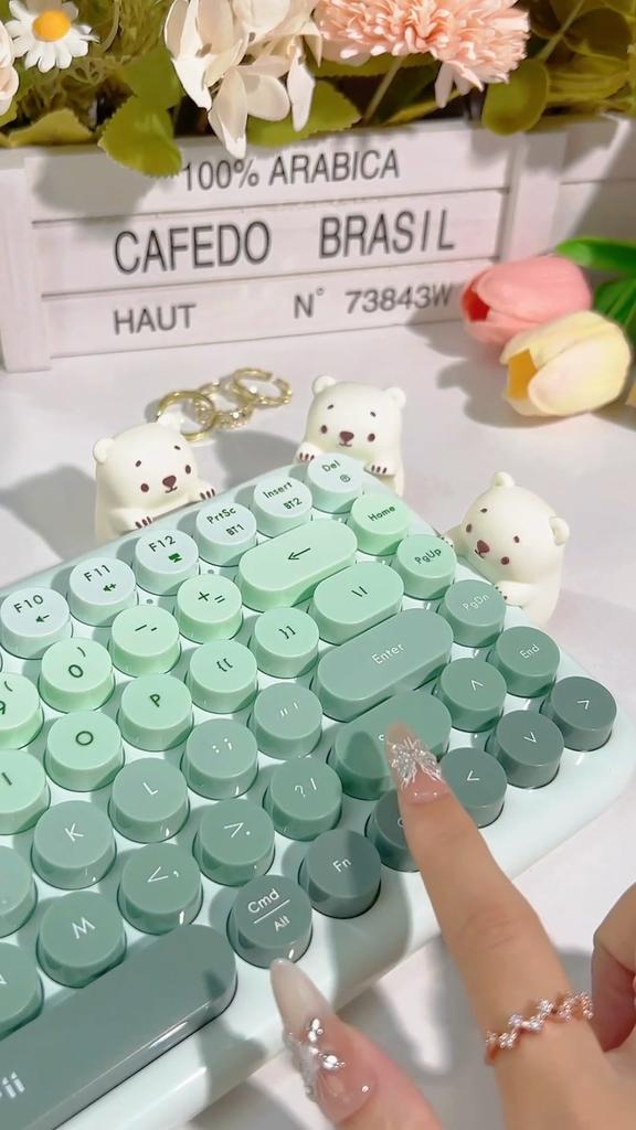 Беспроводная Bluetooth-клавиатура Mofi Dual-Mode: USB - с механическим - тактильным ощущением, для мобильных телефонов Anni