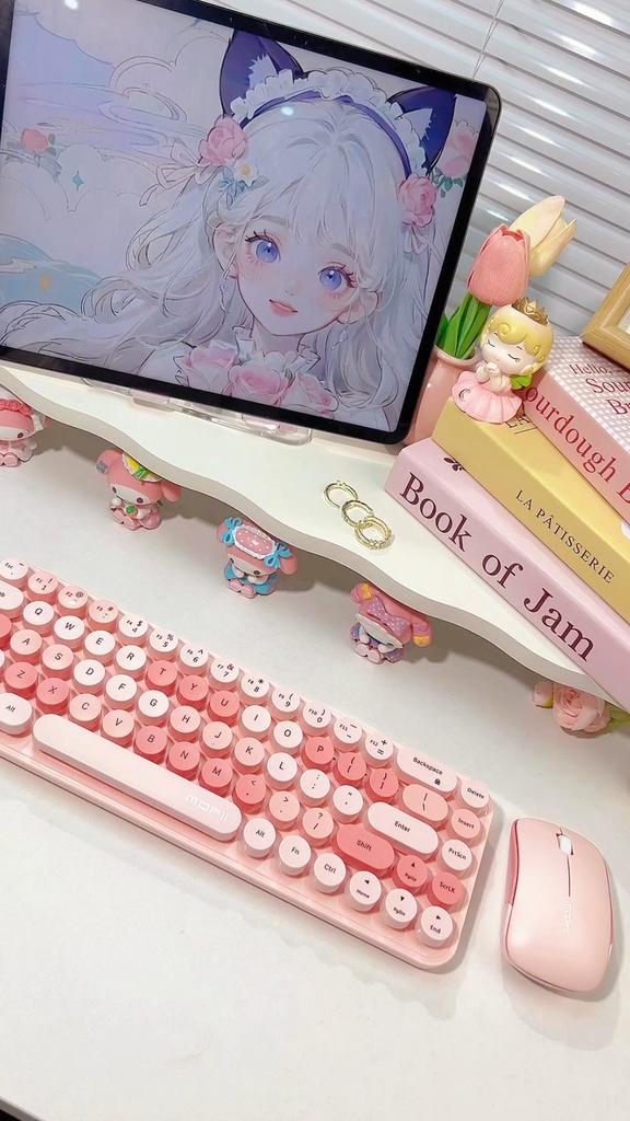 Mofii Наборы беспроводной клавиатуры и мыши 2,4G. Красочная клавиатура и мышь, комплект клавиатуры для нескольких устройств, совместимый с настольным ноутбуком.