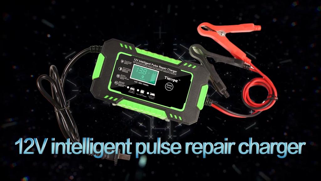 2023 Full Automatic Car Battery Charger 12V Display Smart Battery Charger Power Puls Repair Chargers Wet Dry Lead Acid Battery
