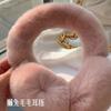 Ear Muffs For Women Winter EarWarmers Soft Warm Cable Furry Real Rex Rabbit Ear Covers For Cold Weather
