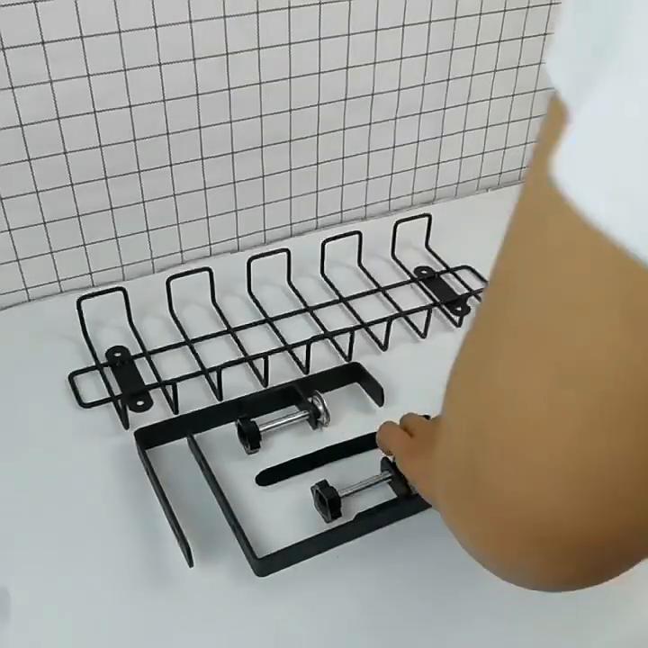 Выдвижная прокладка кабелей под столом без сверления, металлический лоток для кабелей под столом с зажимом, выдвижной держатель шнура удлинителя