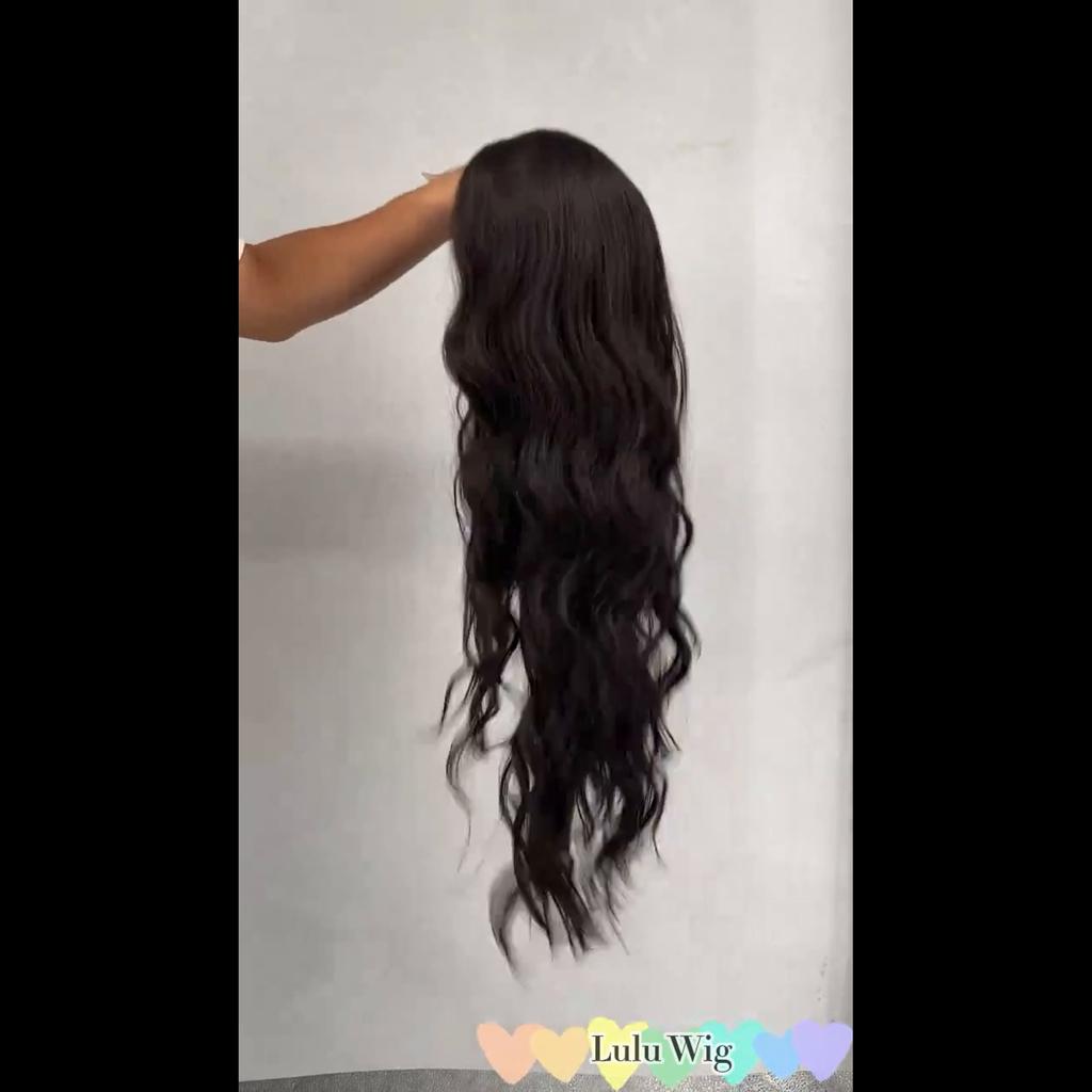 MERISIHAIR Женский модный длинный объемный коричневый парик без челки, парик из синтетического волокна, кружевной передний парик, повседневная одежда, вечеринка