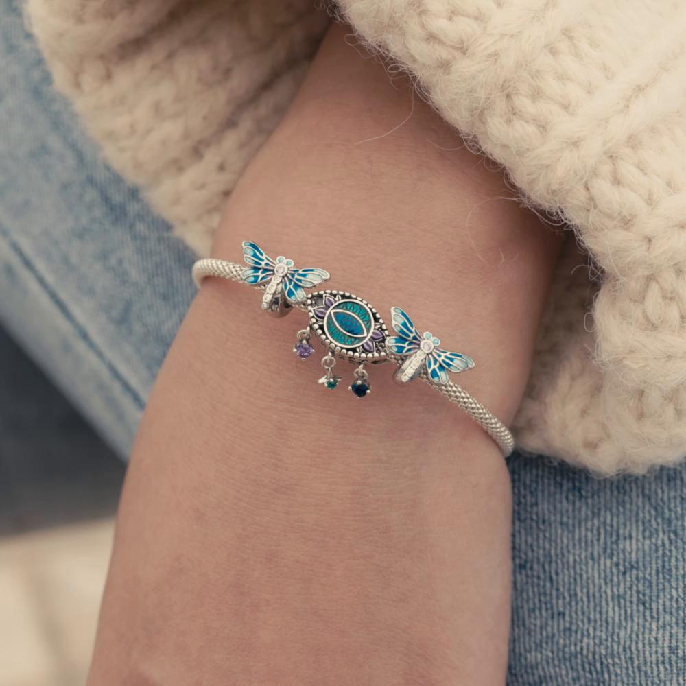 BAMOER, натуральная стерлингового серебра 925 пробы, винтажная модная подвеска в виде демонического глаза, подходит для оригинального браслета и браслета, женские ювелирные изделия