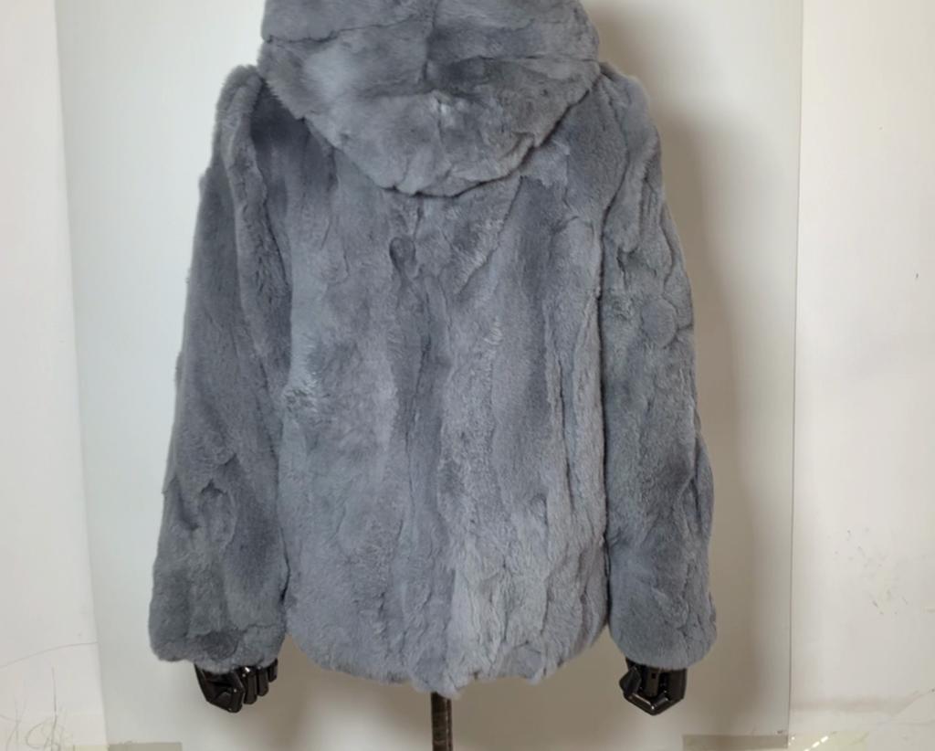 Rex Rabbit Fur Coat Winter Thick Women 100% Natural Real Rex Rabbit Fur Jacket Female Warm Soft Genuine Rex Rabbit Fur Overcoat