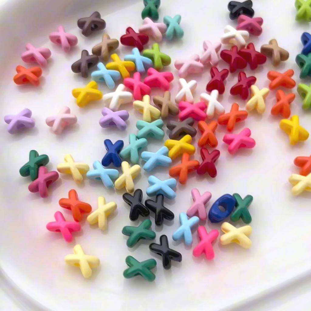 Разделительные бусины в форме вилки, акриловые шармы с эмалевой росписью для изготовления украшений своими руками, вариант 5 или 20 шт.