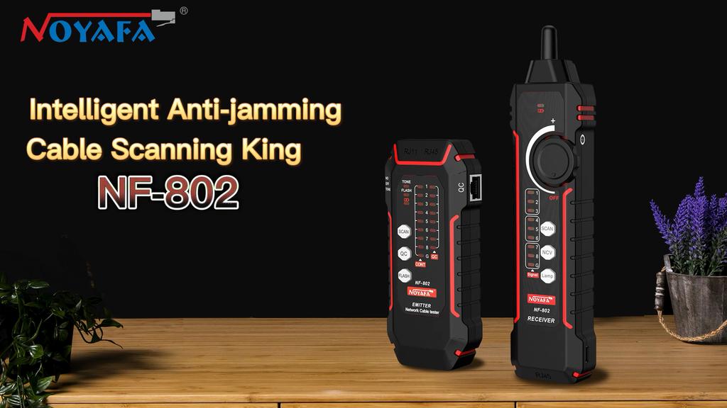 NOYAFA NF-802 Network Cable Tester RJ11 RJ45 Multifunction Wire Tracer Cat5 Cat6 LCD Display Measure Tester Network Tools