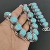 Beautiful Larimar Gemstone Handmade 925 Sterling Silver Jewelry Neclace Bracelet Set, Antique Jewelry Set, Wedding Gifts Bracelet For Easter Gift