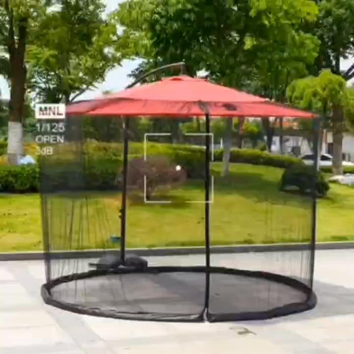 Mosquito Bug Net,Parasol Outdoor Lawn Garden Camping Umbrella Sunshade Cover