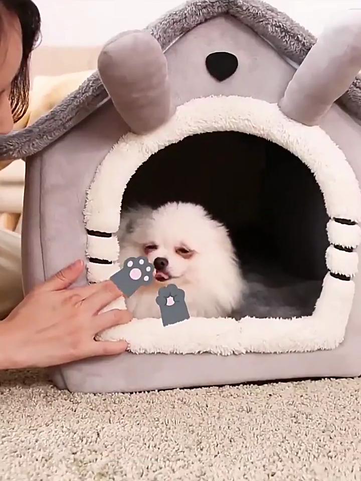 Складной домик для домашних животных, съемный моющийся домик для кошек, диван-пещера для щенков, кровать для домашних животных, домик для очень маленьких собак и маленьких и средних кошек