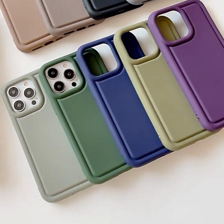 Роскошный мягкий матовый силиконовый чехол-бампер для iPhone 16 15 14 Pro Max 11 12 13 Pro XS Max XX XR квадратный однотонный ударопрочный чехол