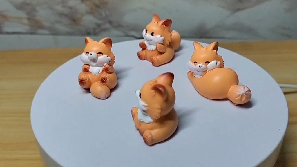 4 шт./компл., миниатюрные миниатюры с изображением животных, лисы, мини-фигурки, сделай сам, фея, украшение для сада, мох, террариум, микропейзаж