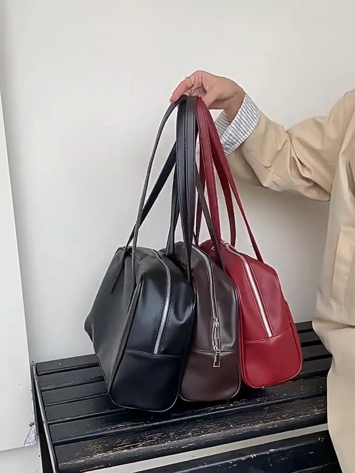 Женская сумка на одно плечо большой вместимости в корейском стиле, универсальная винтажная сумка под мышкой, новинка осени 2025, сумка-тоут