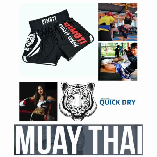 White Tiger Muay Thai Kickboxing Boxing MMA UFC Casual Shorts Gym Sport Unisex Men Women Workout Quick Dry Print Elastic High Waist Training