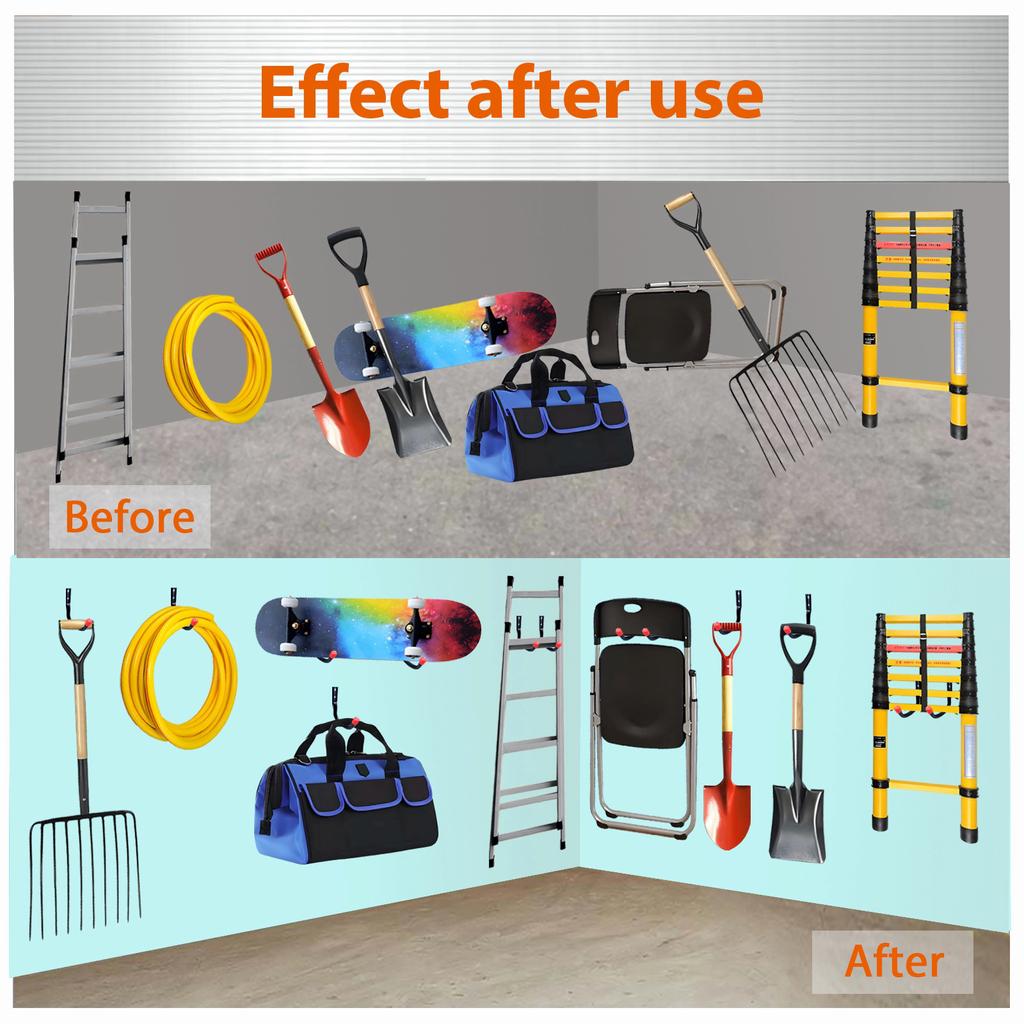 Настенные крючки для хранения инструментов в гараже в форме буквы U