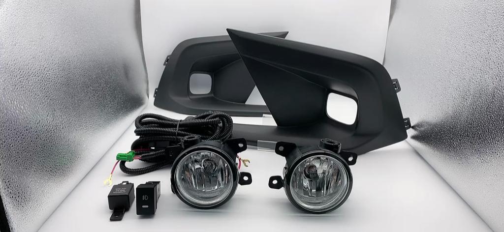 1 пара галогенных противотуманных фар в сборе для переднего бампера автомобиля, лампа для вождения, противотуманная фара, комплект проводки и переключателя для Honda Civic 2022 2023