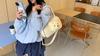 Pooh Bear Plush Doll Decoration Women Tote Bag With Transparent Compartment For Campus And Daily