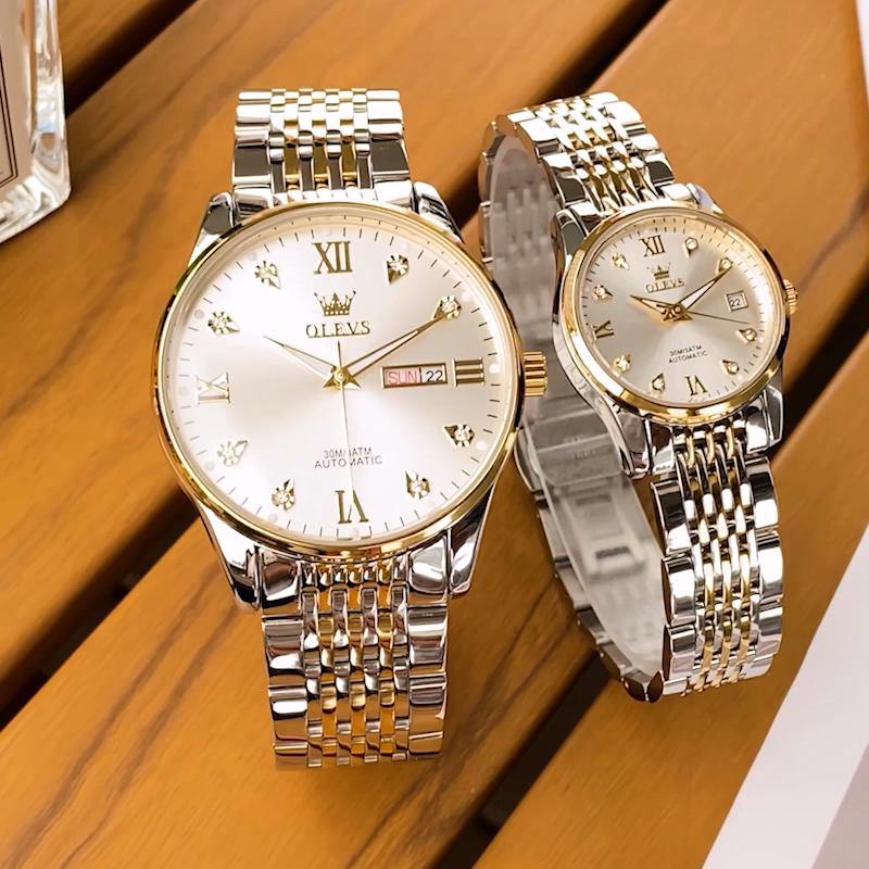 OLEVS Brand Watches Automatic Mechanical Watch Small Students Casual Couple Watch Men's Watch Women's Watch