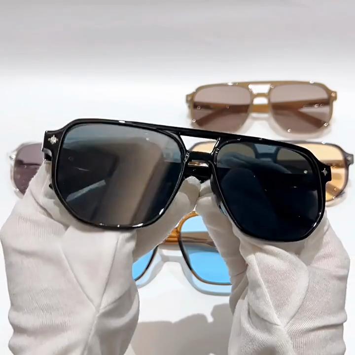 2026 New Large Frame Pilot Sunglasses Women INS Fashion Star Design Eyewear