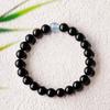Браслет из обсидиана для мужчин и женщин, модные бусины на удачу, легкий роскошный браслет, изысканный подарок