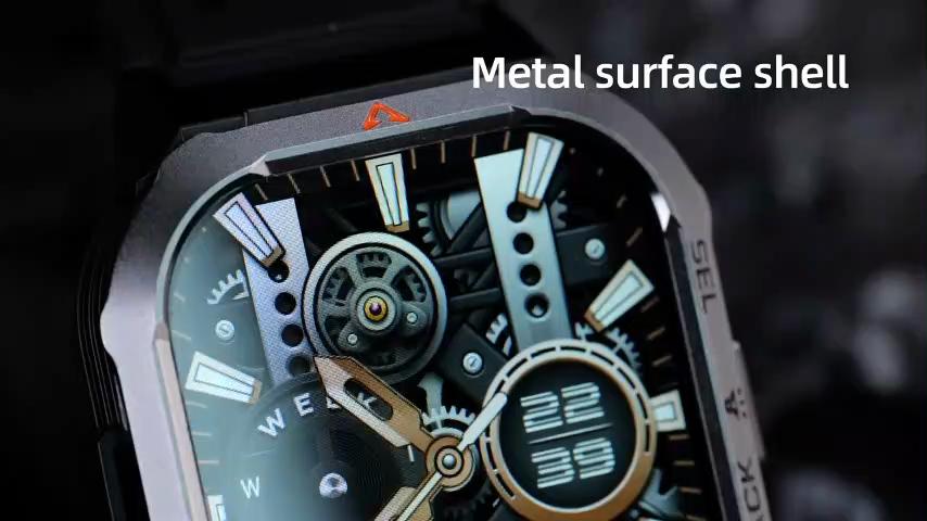 SACOSDING Smart Watch Waterproof 2.02" TFT Men Sport With Compass And LED Flashlight Health Monitoring Fitness Tracking Bluetooth Call Smartwatch