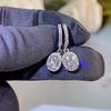 Серьги из стерлингового серебра S925, 1 карат, для женщин, овальной огранки, мозанит, серьги-гвоздики, D VVS1, изысканные украшения