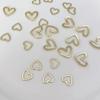 Copper Hollow Peach Heart Charms For DIY Jewelry Making Craft Accessories