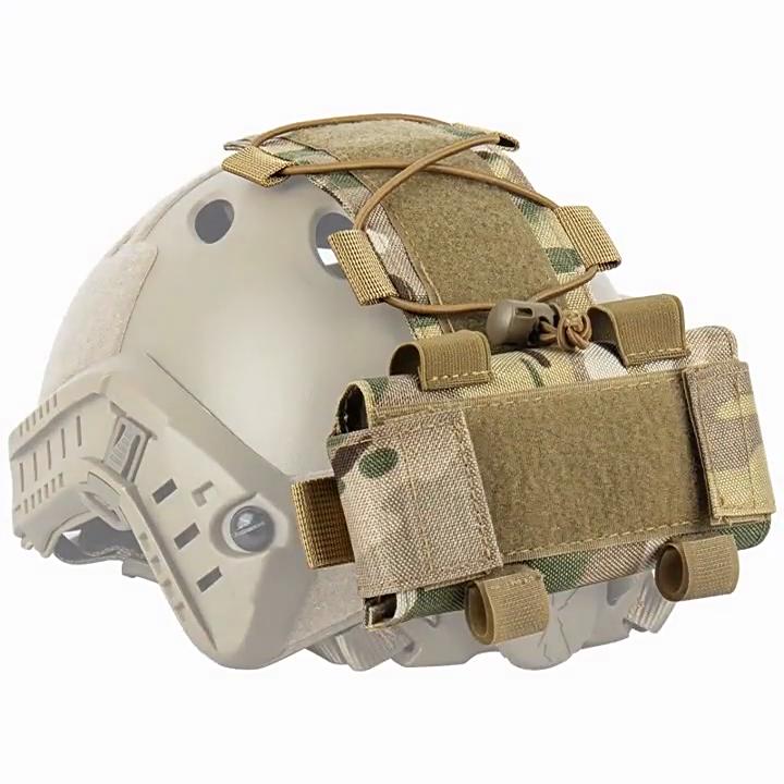 MK2 Tactical Helmet Battery Pack, Nylon Counterweight Expansion Accessory Pouch for FAST Helmet Airsoft Wargame