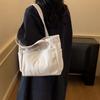 Lightweight Large Capacity Commuter Tote Bag Solid Color Shoulder Bag