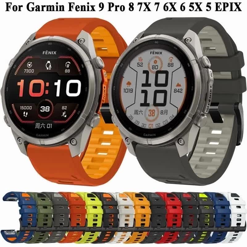 26mm 22mm Quick Fit Strap for Garmin Fenix 9 9pro 8 7X 7 Pro 6X 6 5X 5Plus Silicone Bracelet Correa FOR Fenix 9 Bands 47mm 51mm