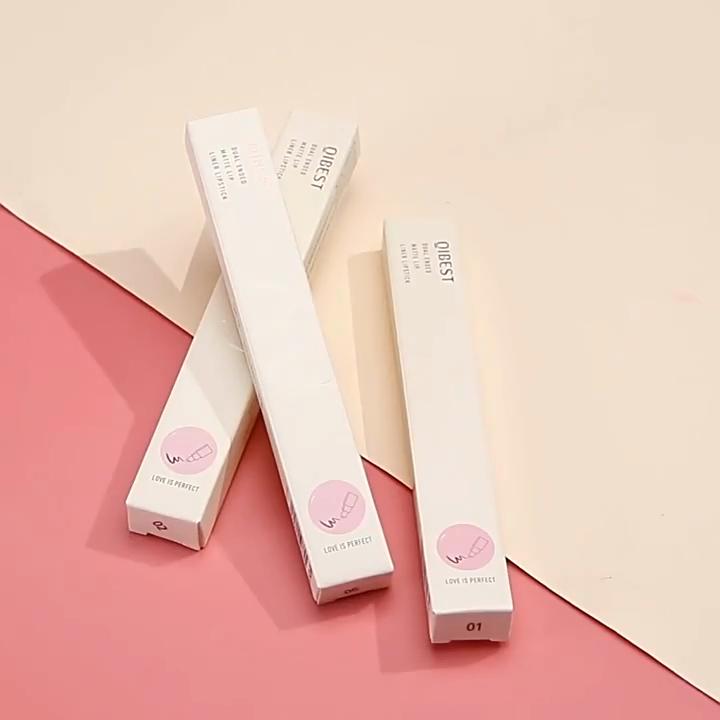 QIBEST Rotating Dual Tip Lipstick Lip Liner Matte Nourishing Matte Non-Fading Non-Stick Single Lipstick Makeup