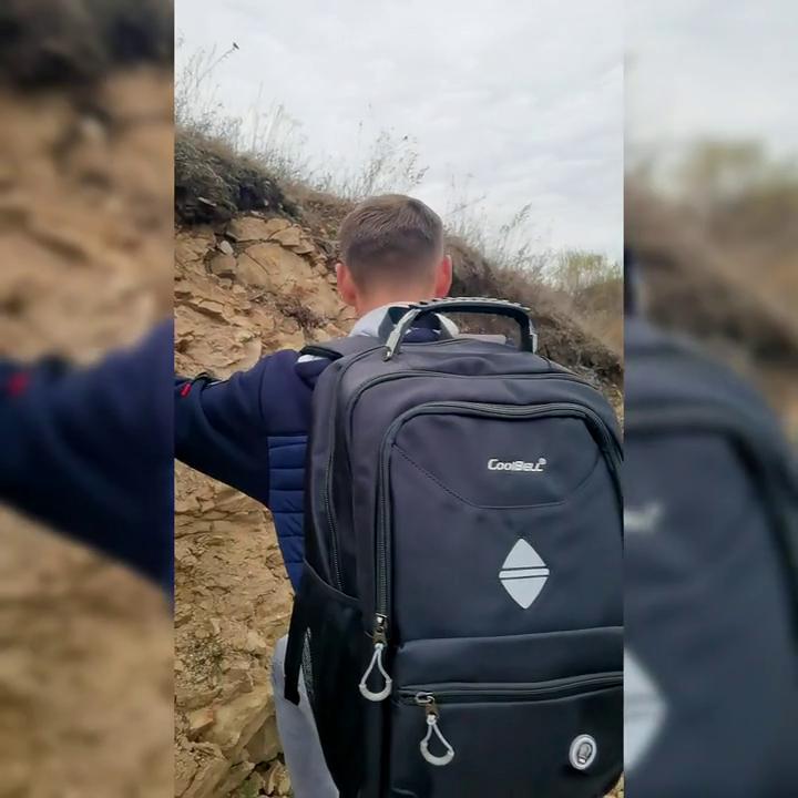 Мужской рюкзак Cool Bell с USB-портом для зарядки, водонепроницаемый рюкзак для ноутбука большой емкости 18,4 дюйма, черный CB-5508S