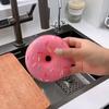 Kitchen Dishwashing Sponge, Odorless Doughnut Sponge Set, with Suction Cup for Quick Draining Dishwashing Brush, Suitable for Kitchen Cleaning