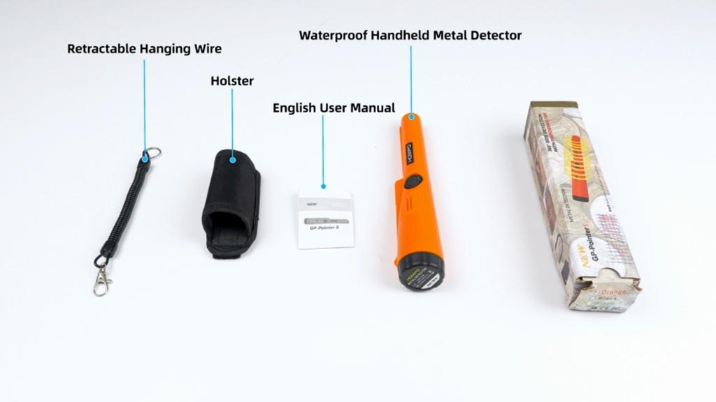 Металлодетектор-пинпоинтер, профессиональная водонепроницаемая ручная указка-указатель, зонд для поиска сокровищ с батареей 9 В и светодиодом