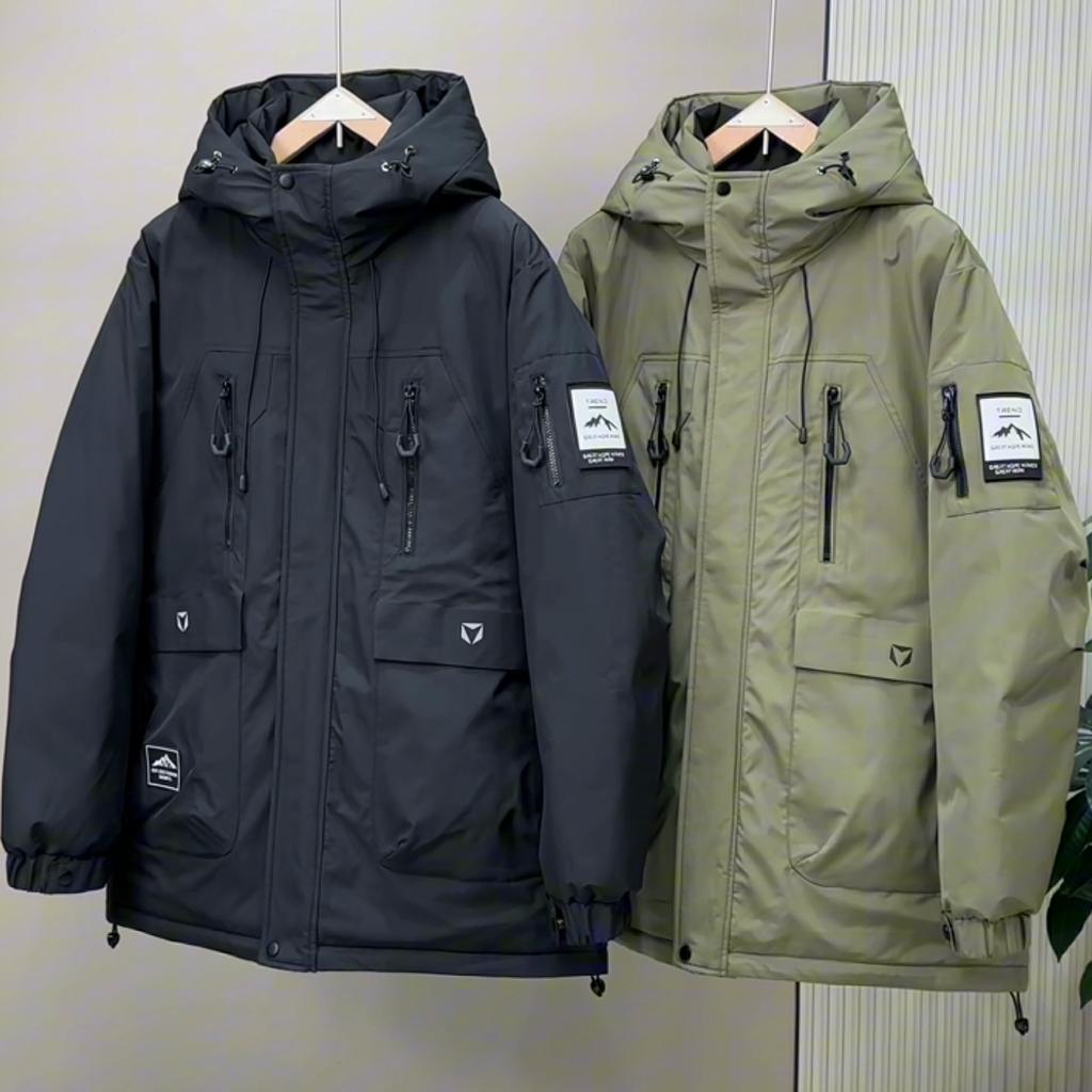 Модные зимние парки больших размеров 5XL-11XL, мужские пуховики с капюшоном, водонепроницаемые, повседневные, свободные, толстые, теплые, оверсайз, верхняя одежда, мужское пуховое пальто
