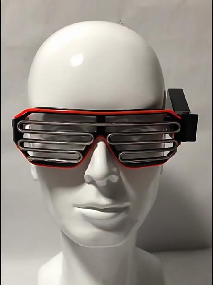 Wireless Luminous Glasses Glowing Blinds Glasses LED Bar KTV Atmosphere Props Flashing Disco Adult Cool Sunglasses Boys and Girls Performance Props
