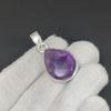 Серебряный кулон с натуральным аметистом из стерлингового серебра 925 пробы — дизайн ручной работы, повседневные украшения, уникальный кулон в подарок на помолвку