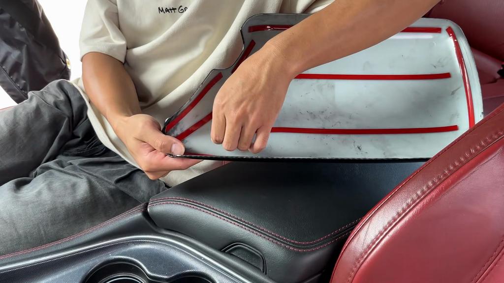 ABS подлокотник декоративная панель декоративная крышка наклейка для Dodge Challenger 2015 up аксессуары для салона автомобиля