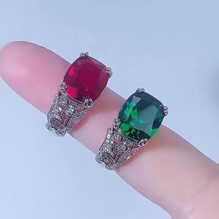 Sace Gems Классический ретро-стиль медного сплава 10*12 мм кольцо с цирконом женские украшения свадебное обещание вечерние подарок