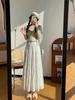 White Summer Clothing High Waist Long A-Line Pleated Skirts Cake Dress Tutu Puffy Skirt Streetwwear Sweat Girls