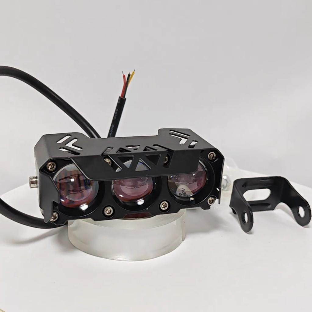 Светодиодный прожектор для мотоцикла, двухцветный дальний/ближний свет, противотуманные фары для автомобилей, грузовиков, внедорожников, UTV, 12 В, 60 В, мини-линзовая фара дальнего света