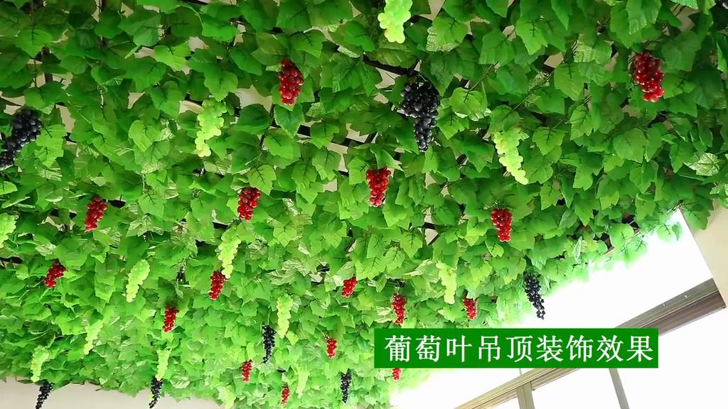 Искусственный ротанг 72 листа Искусственные зеленые листья редиса Труба Потолочное украшение Зеленое растение Плющ 12 штук