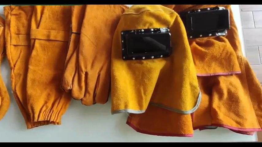 Cowhide Leather Welder Hood Welding Helmet Protective Gear Mask Work Cap