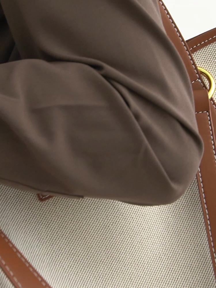 VENOF Большая вместительная женская сумка через плечо 2025 года, модная высококачественная сумка-шоппер из холста для поездок на работу, новая роскошная большая сумка для женщин