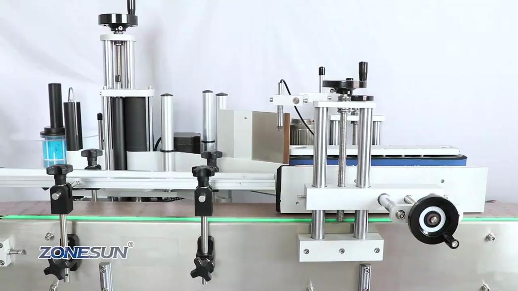 ZONESUN ZS-TB150A High Speed Essential Oil Cosmetic Small Glass PET Round Bottle Labeling Machine Label Sticker Applicator