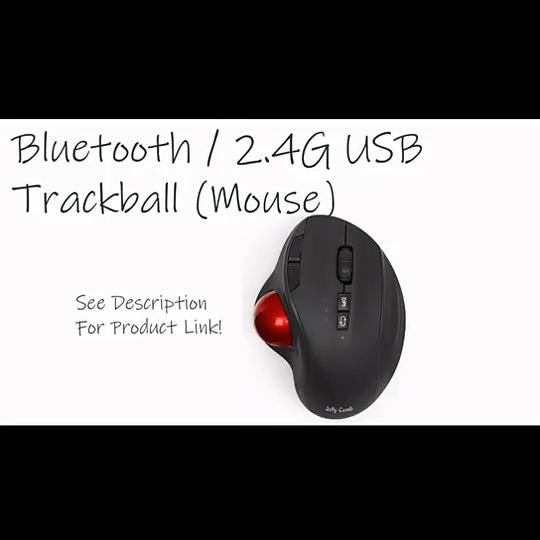Беспроводная трекбольная мышь, перезаряжаемая Bluetooth-мышь, эргономичная игровая мышь с регулируемым разрешением, 2,4G, мышь для компьютера, ПК